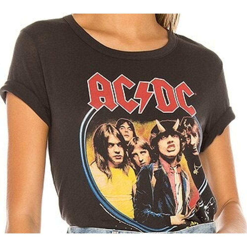 Chaser AC/DC T Shirt Tee Highway To Hell Rock Tour Band Graphic Logo Black XS